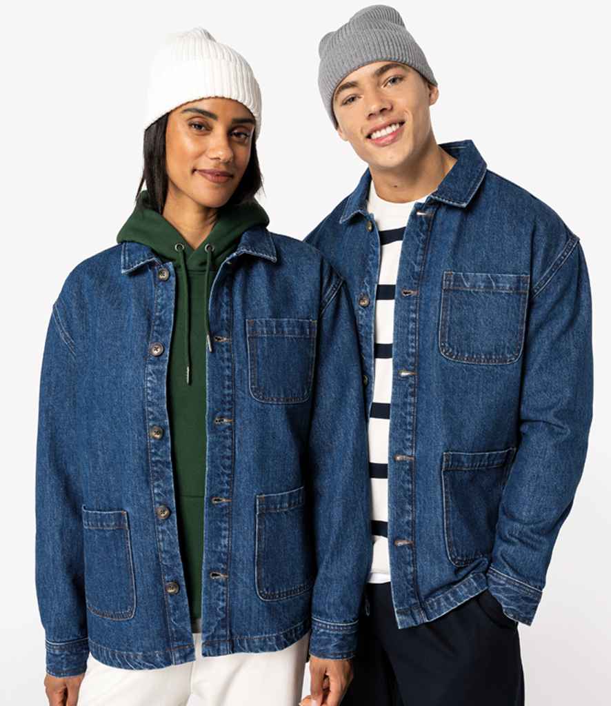 Native Spirit Unisex Dropped Shoulder Denim Jacket in Denim
