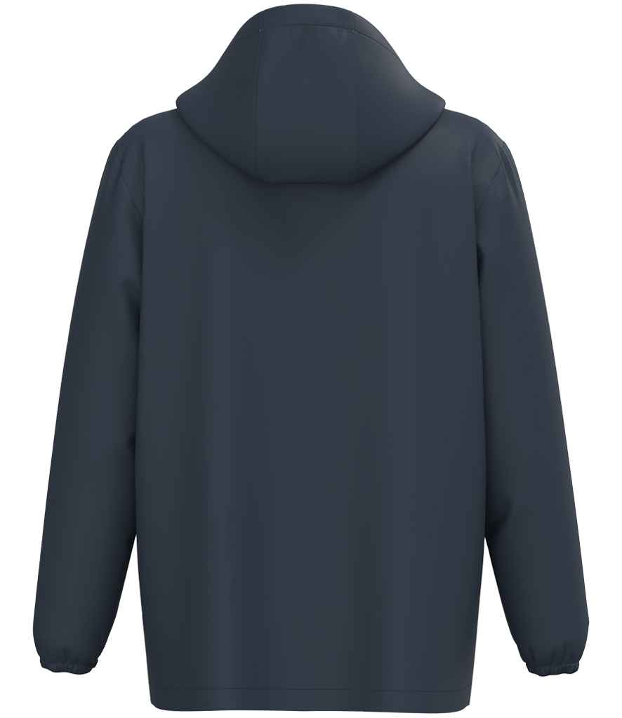 Native Spirit Unisex Waterproof 1/4 Zip Windbreaker in Navy, back view