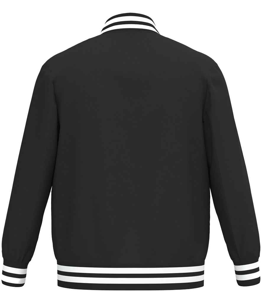 Native Spirit Unisex Varsity Padded Jacket in Black, back view