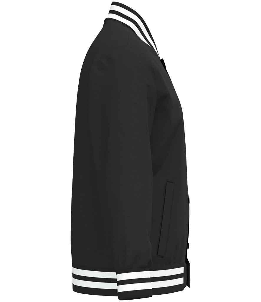 Native Spirit Unisex Varsity Padded Jacket in Black, side view
