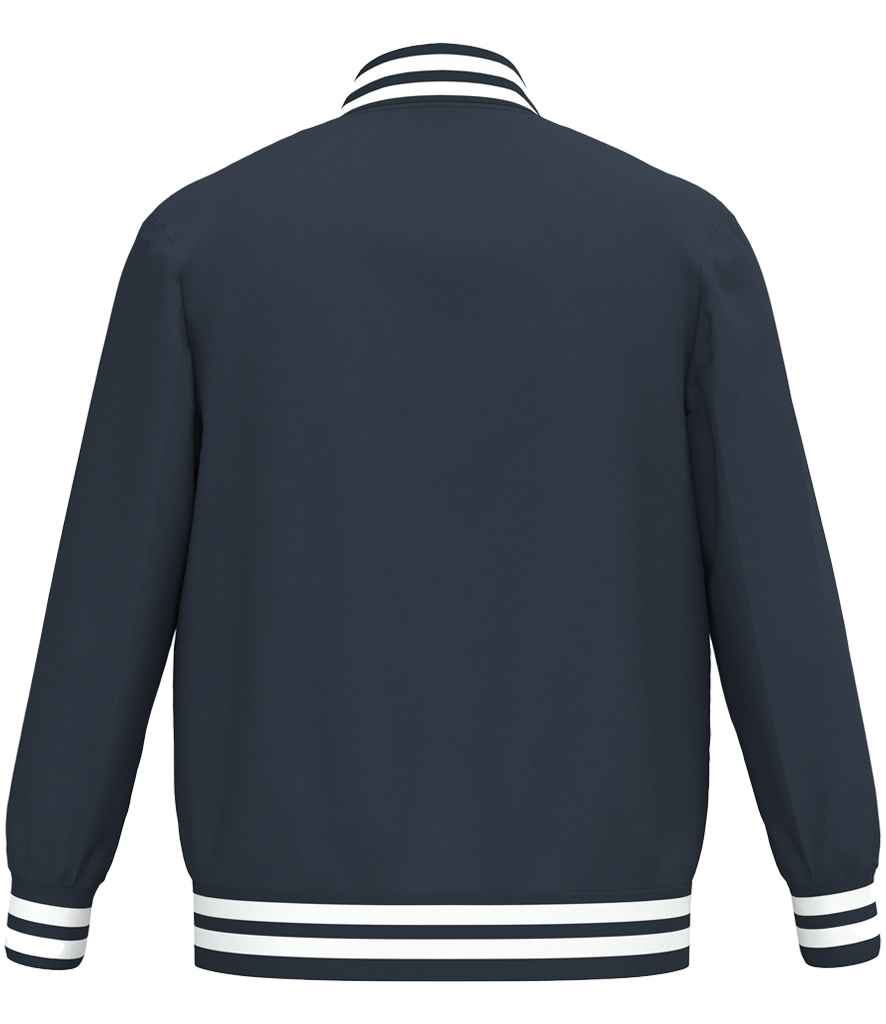 Native Spirit Unisex Varsity Padded Jacket in Navy, back view