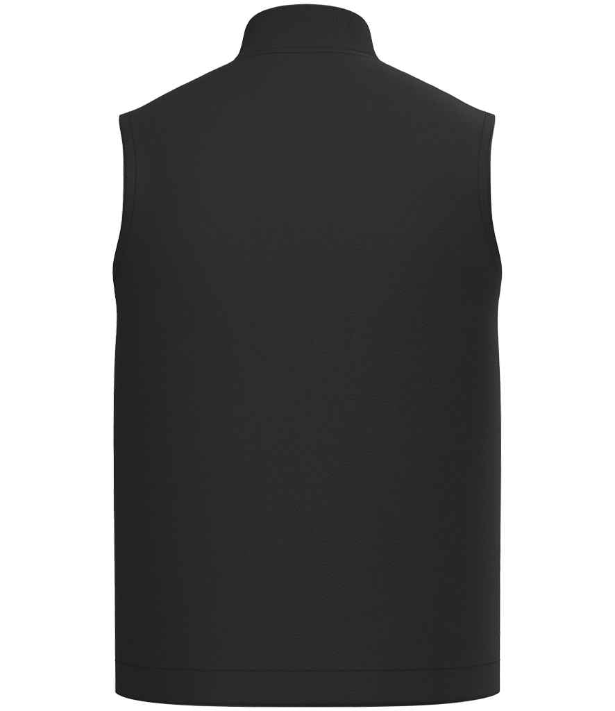 Native Spirit Unisex Twill Bodywarmer with Varsity Collar in Black, back view