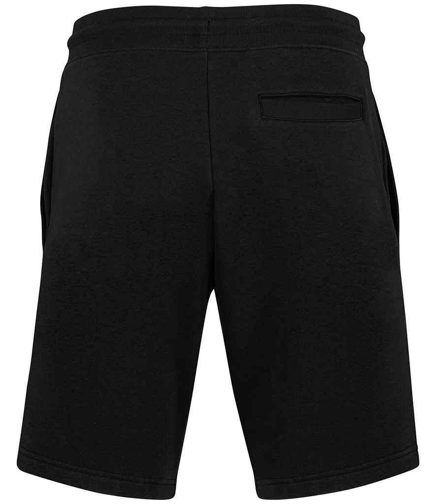 Native Spirit Bermuda Sweat Shorts in Black, back view