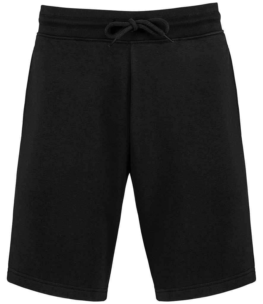 Native Spirit Bermuda Sweat Shorts in Black, front view