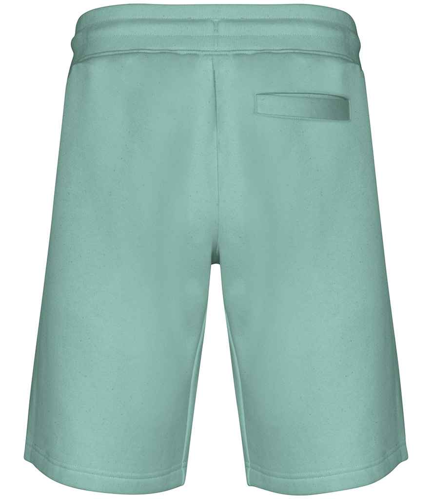 Native Spirit Bermuda Sweat Shorts in Jade Green, back view