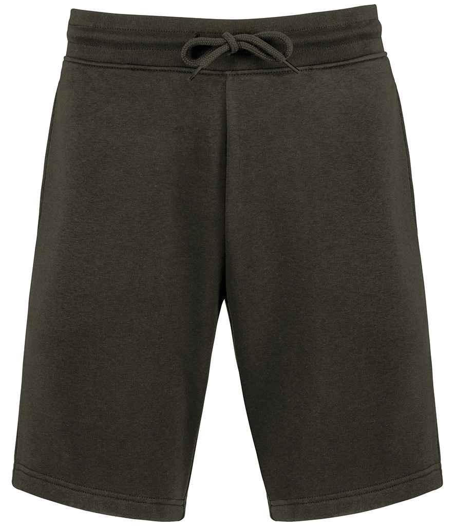 Native Spirit Bermuda Sweat Shorts in Organic Khaki, front view