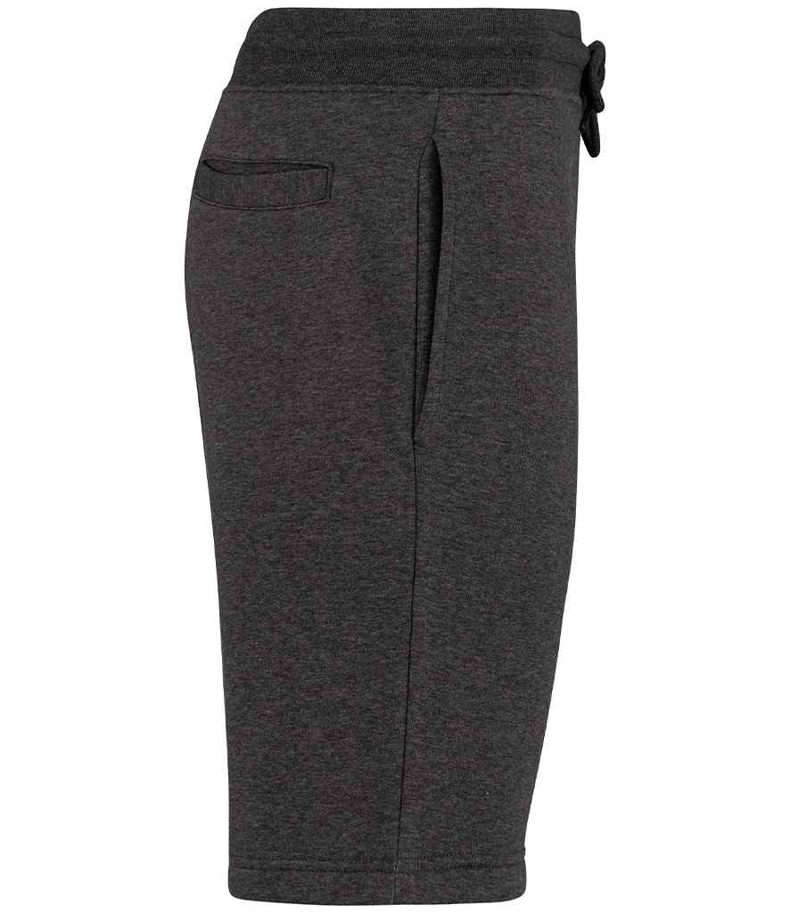 Native Spirit Bermuda Sweat Shorts in Volcano Grey Heather, side view