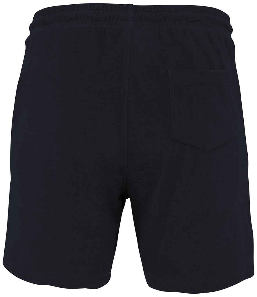 Native Spirit Terry Towel Shorts in Navy, back view