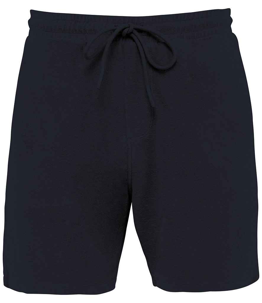 Native Spirit Terry Towel Shorts in Navy, front view