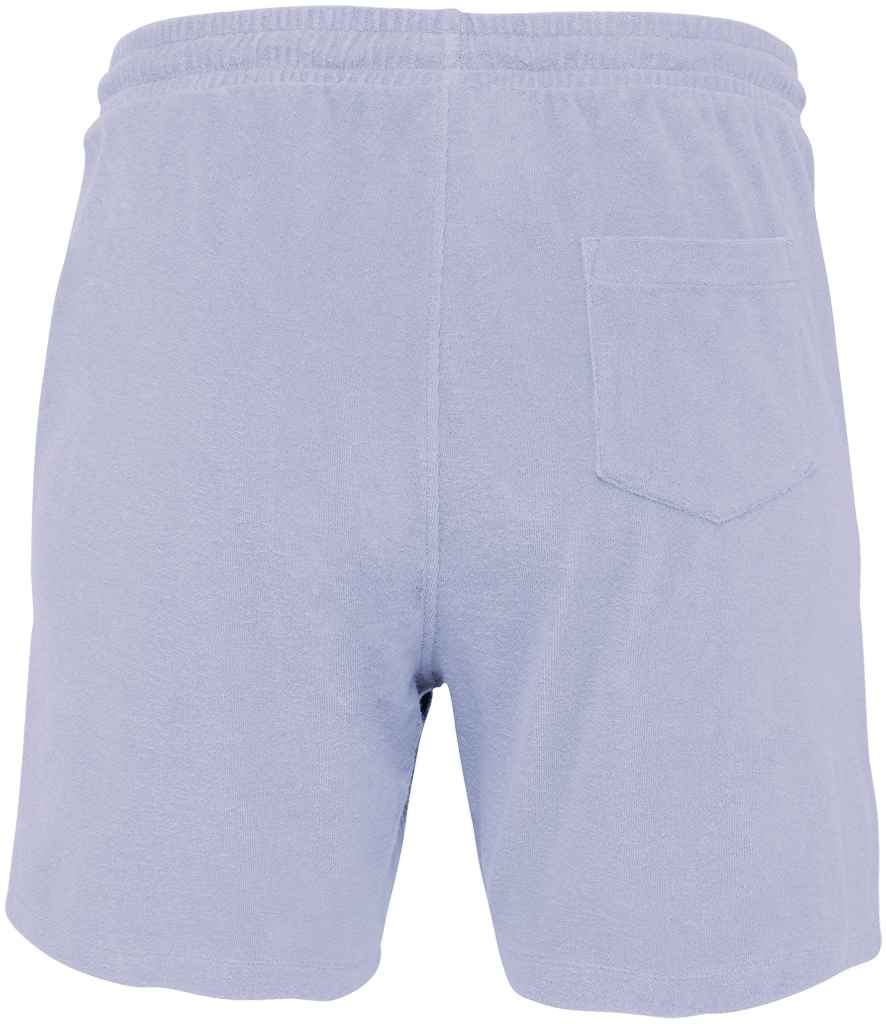 Native Spirit Terry Towel Shorts in Parma, back view