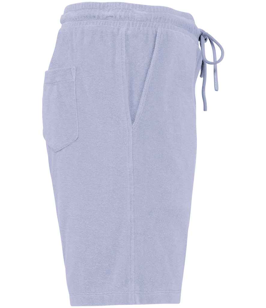 Native Spirit Terry Towel Shorts in Parma, side view