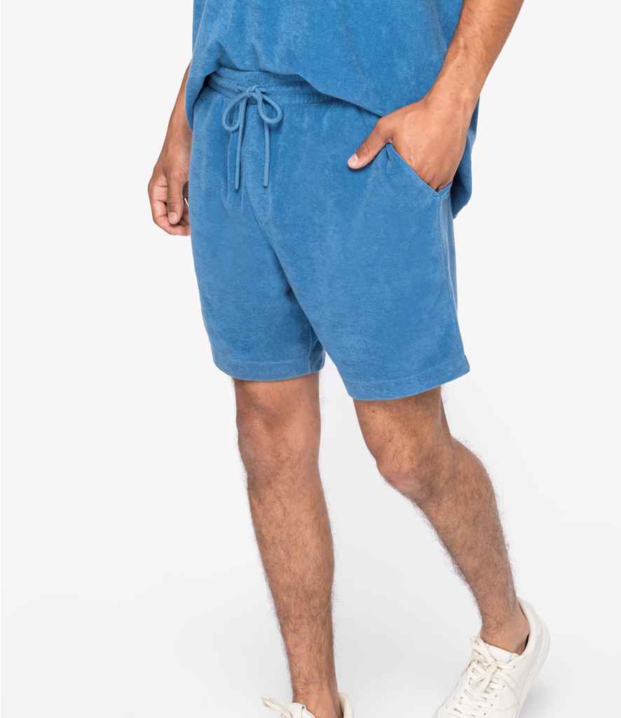 Native Spirit Terry Towel Shorts in Riviera blue