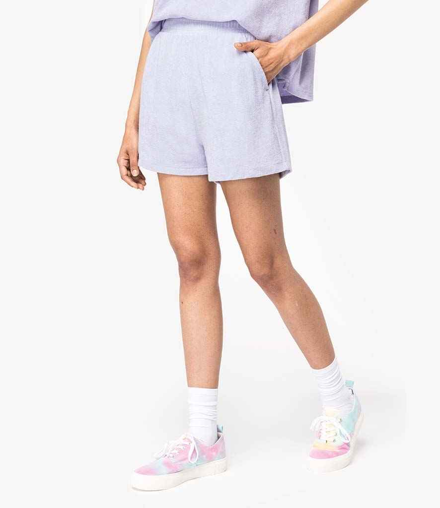 Native Spirit Ladies Terry Towel Shorts in Parma