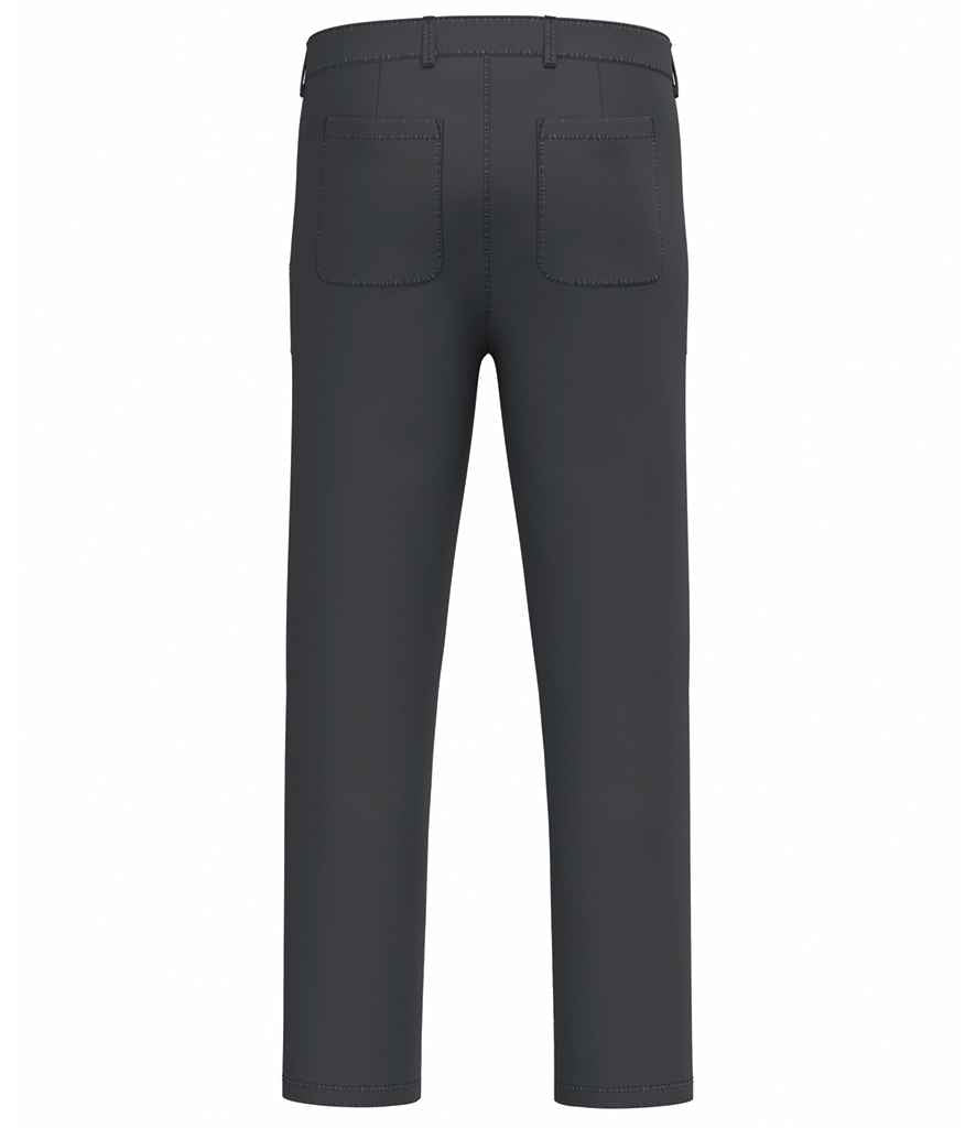Native Spirit Washed Effect Trousers in Washed Coal Grey, back view