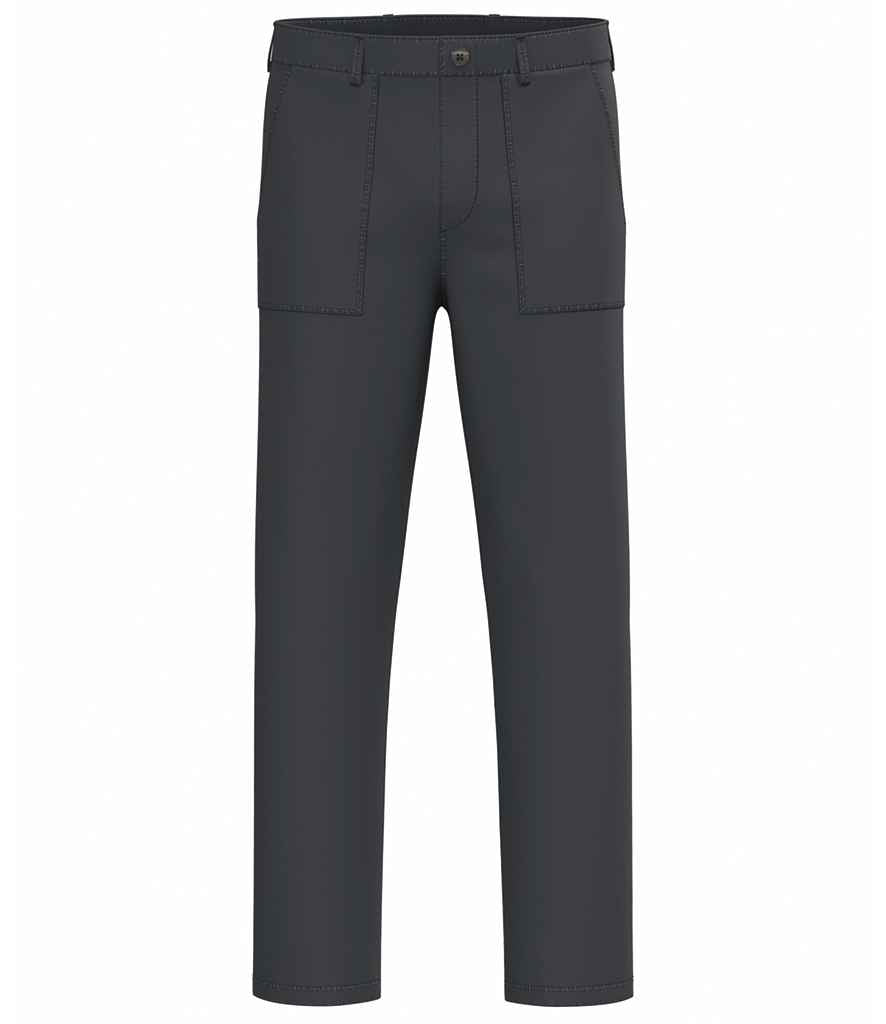 Native Spirit Washed Effect Trousers in Washed Coal Grey, front view