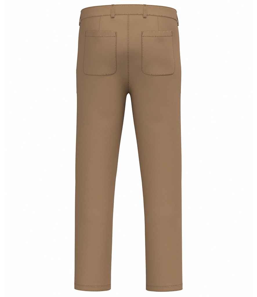 Native Spirit Washed Effect Trousers in Washed Dark Camel, back view