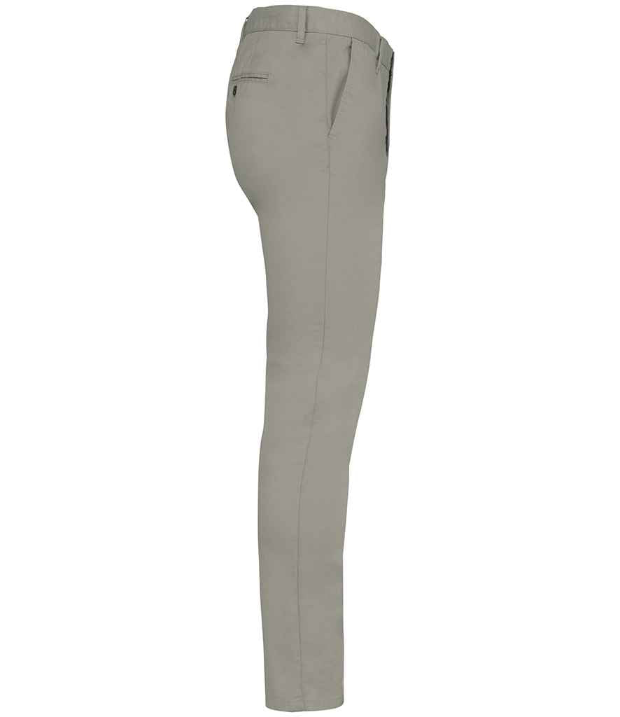 Native Spirit Chino Trousers in Almond Green, side view