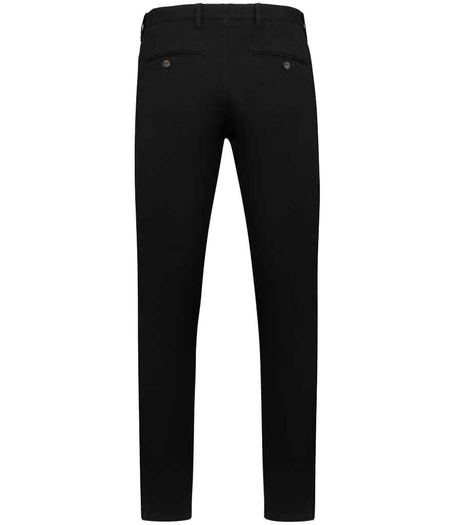 Native Spirit Chino Trousers in Black, back view