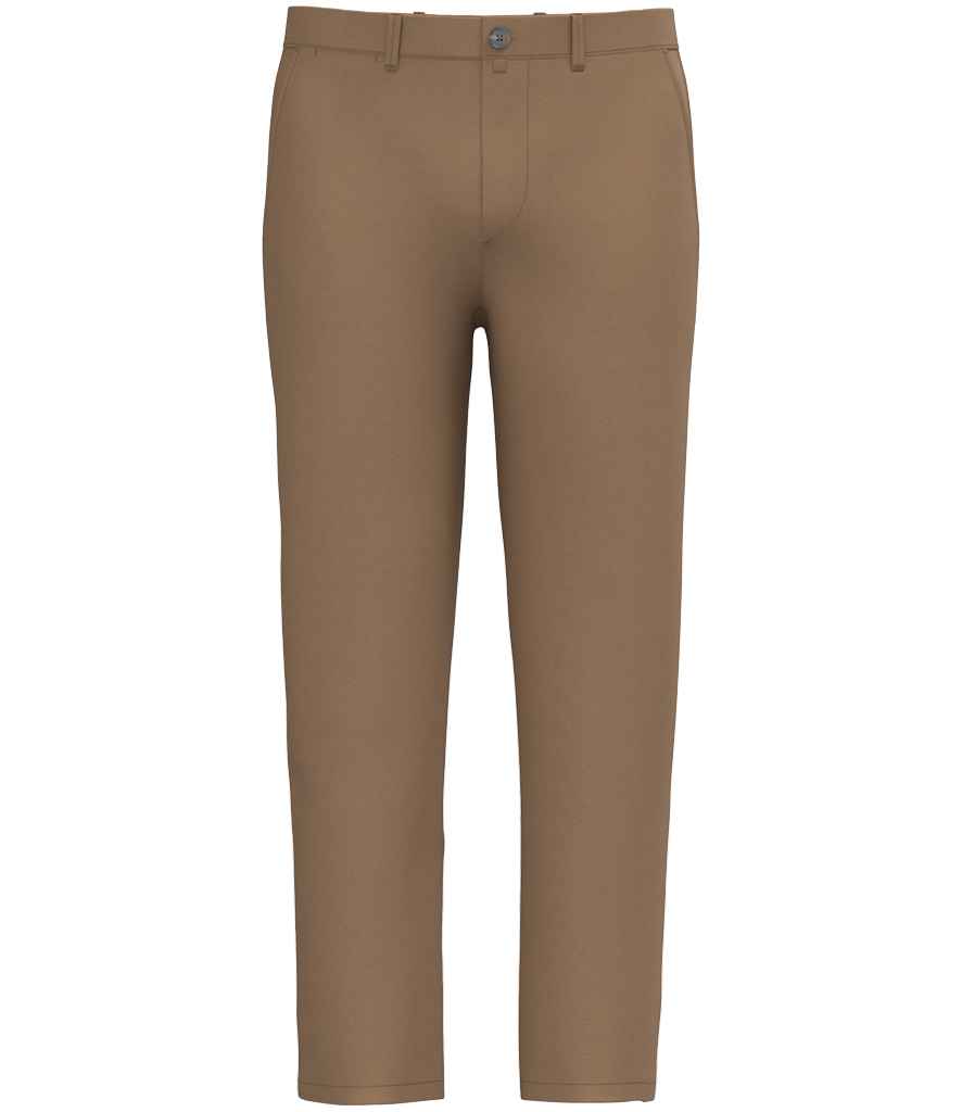 Native Spirit Chino Trousers in Dark Camel, front view