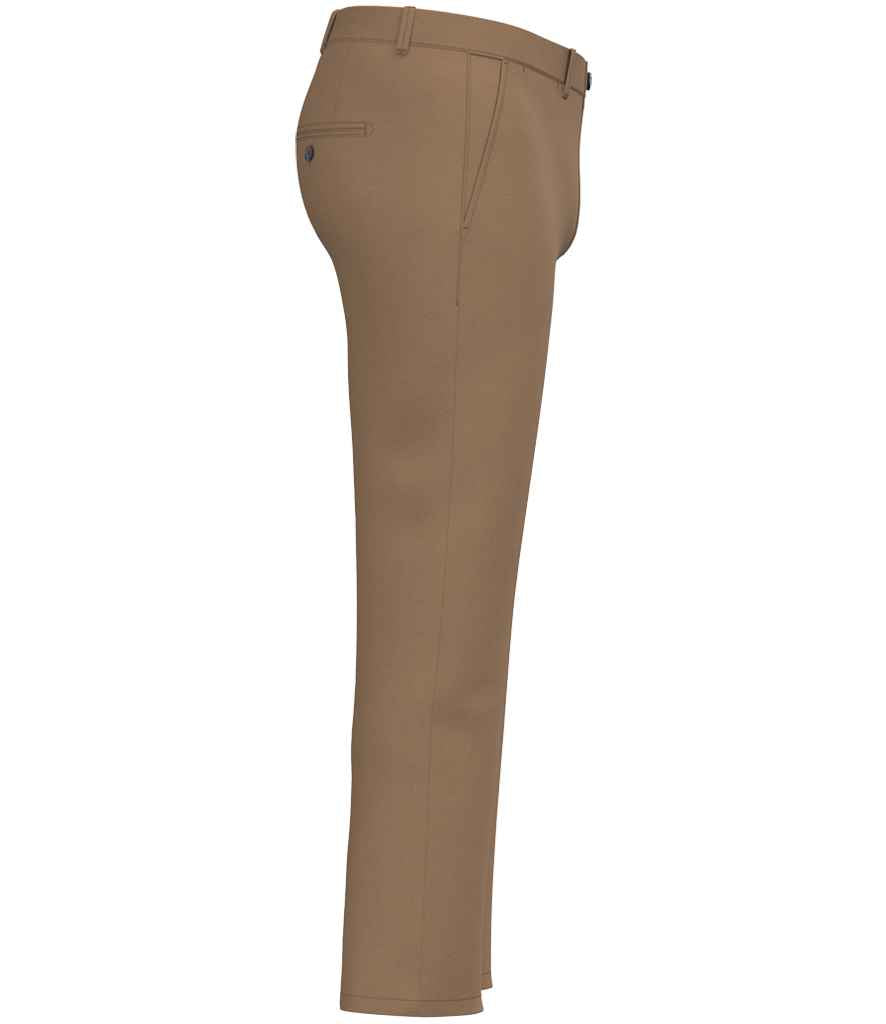 Native Spirit Chino Trousers in Dark Camel, side view