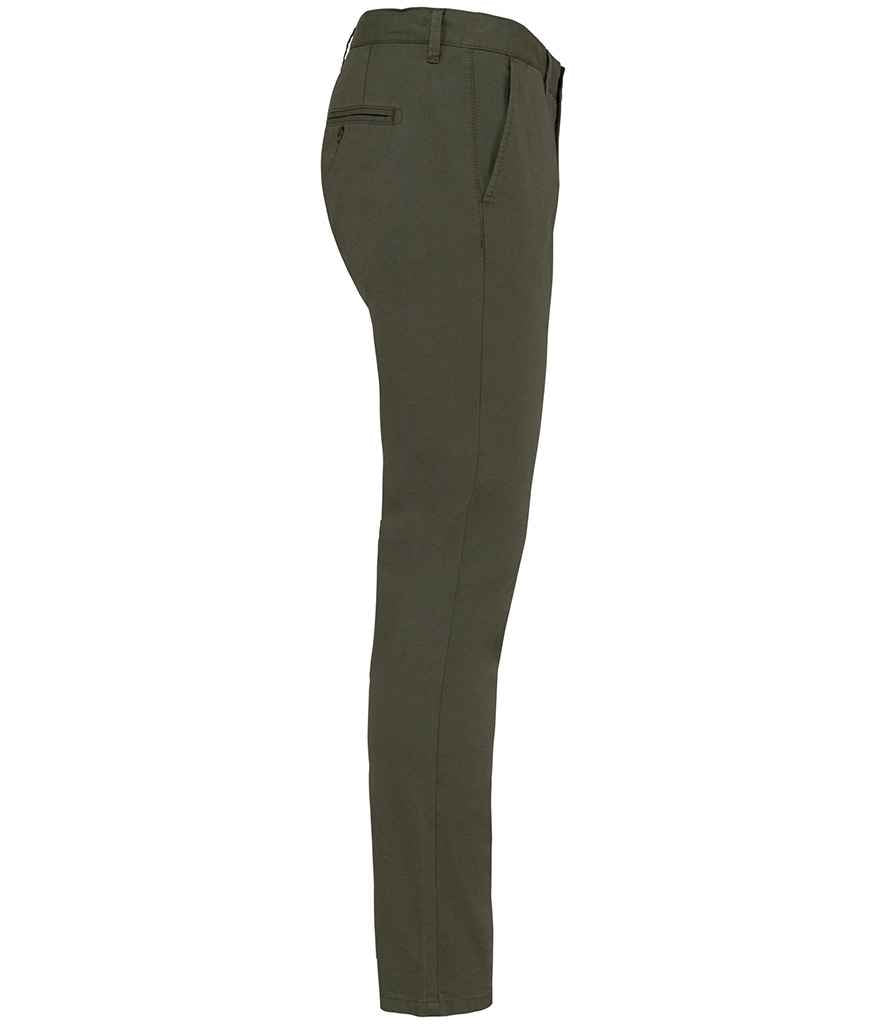 Native Spirit Chino Trousers in Organic Khaki, side view