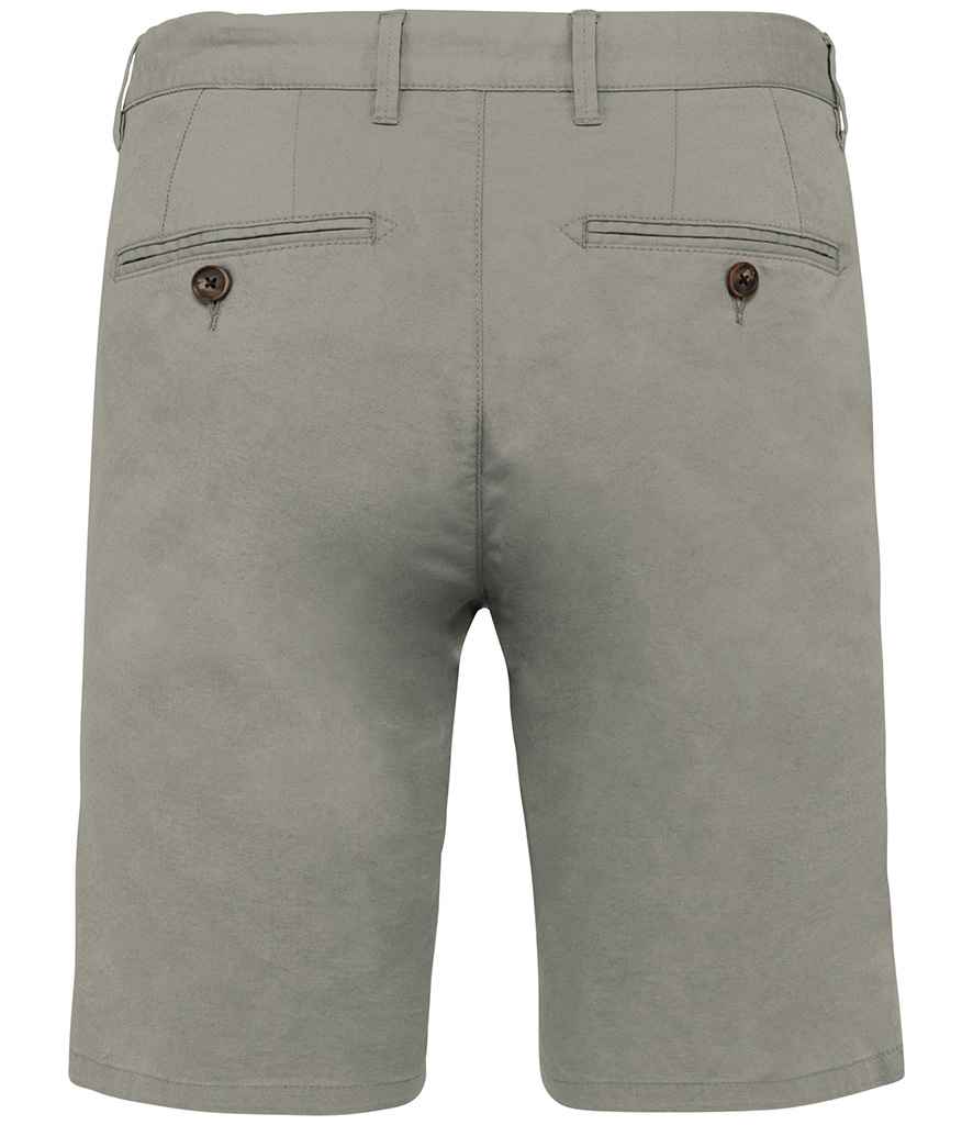 Native Spirit Chino Shorts in Almond Green, back view