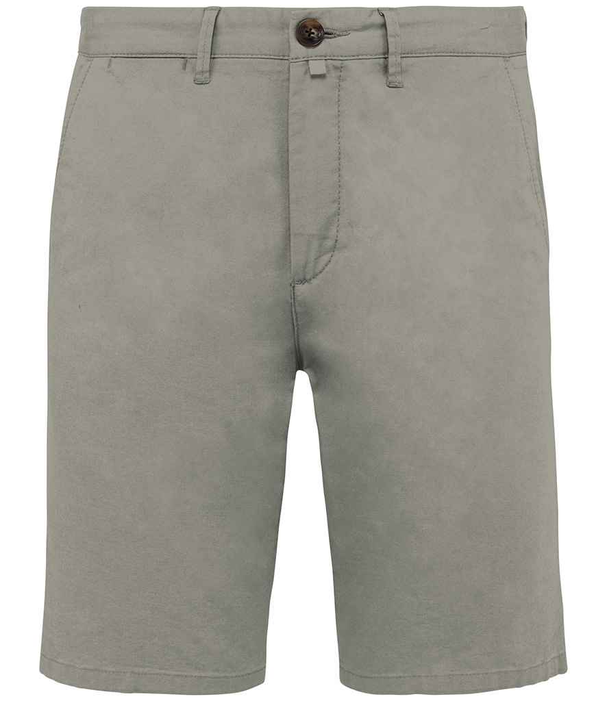 Native Spirit Chino Shorts in Almond Green, front view
