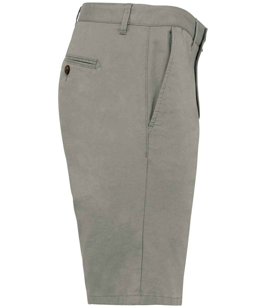 Native Spirit Chino Shorts in Almond Green, side view