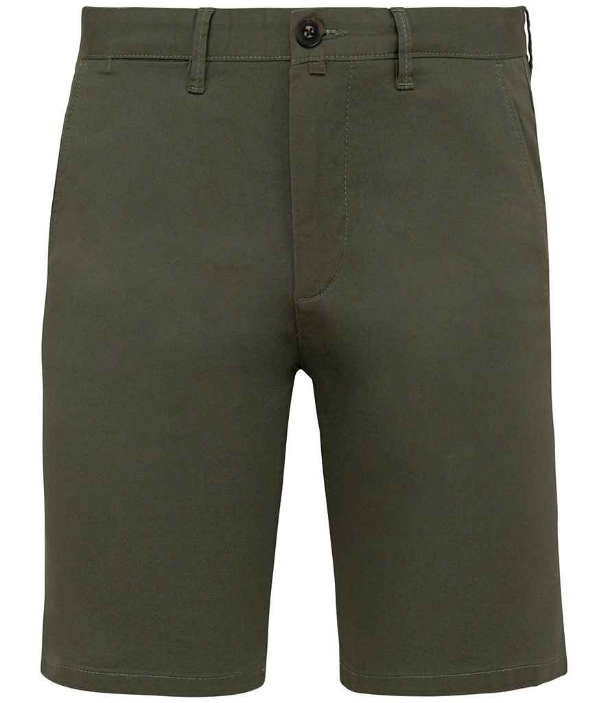 Native Spirit Chino Shorts in Organic Khaki, front view