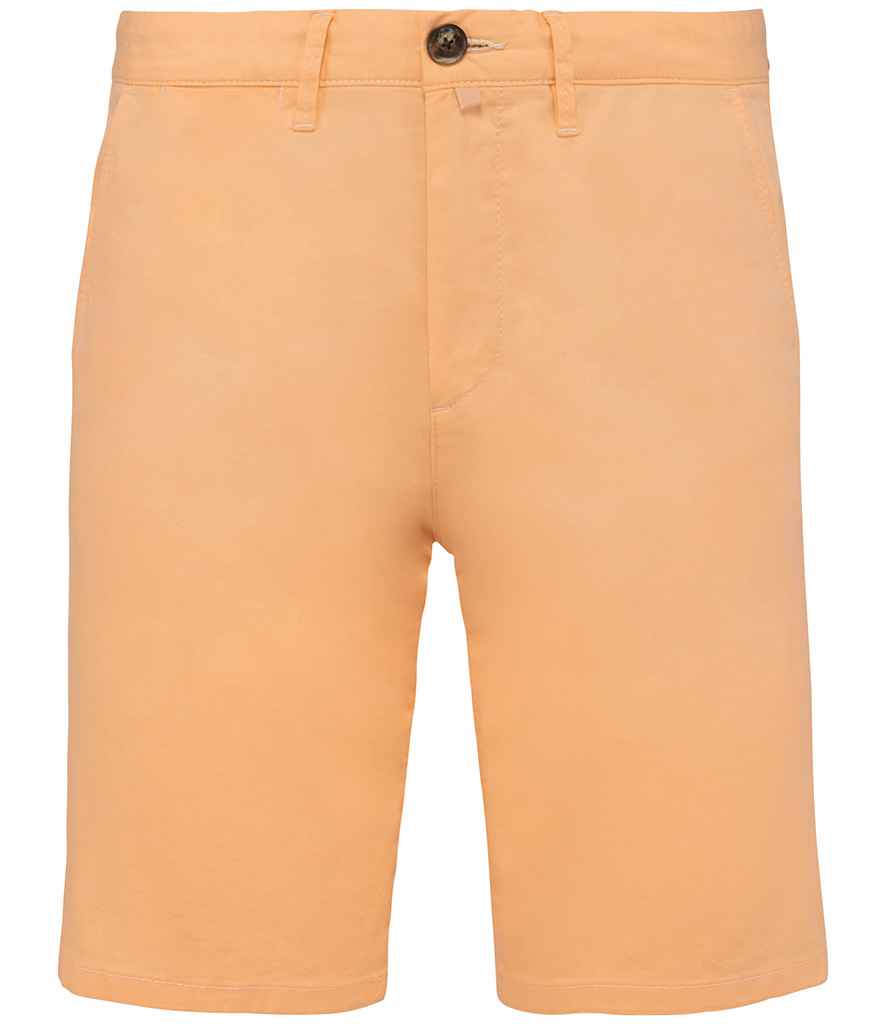 Native Spirit Chino Shorts in Pastel Apricot, front view