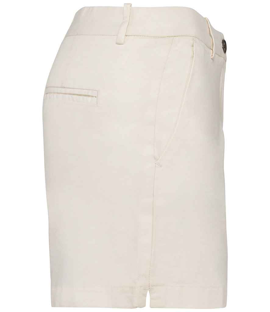 Native Spirit Ladies Chino Shorts in Ivory, side view