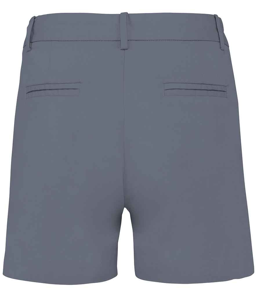 Native Spirit Ladies Chino Shorts in Mineral Grey, back view