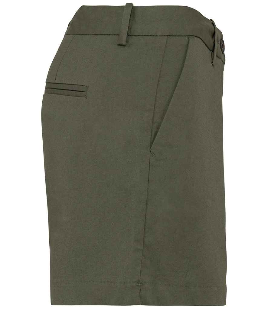 Native Spirit Ladies Chino Shorts in Organic Khaki, side view