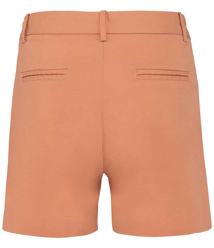 Native Spirit Ladies Chino Shorts in Peach, back view