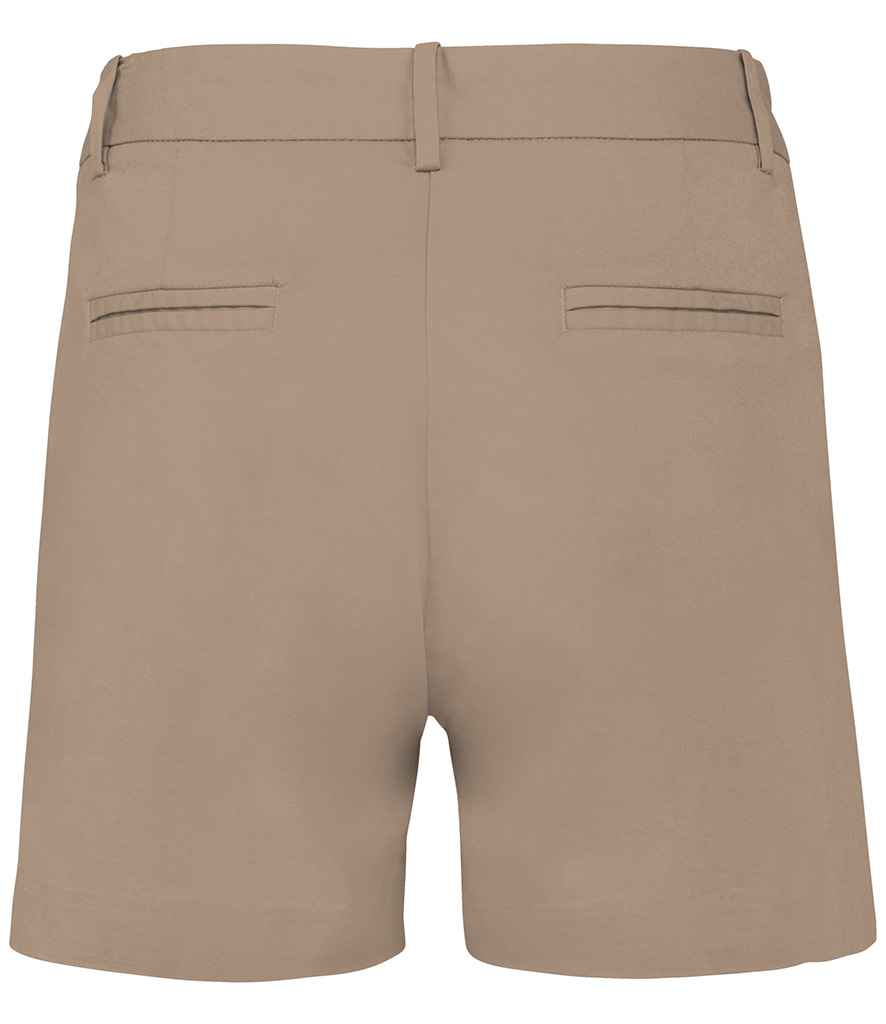 Native Spirit Ladies Chino Shorts in Wet Sand, back view
