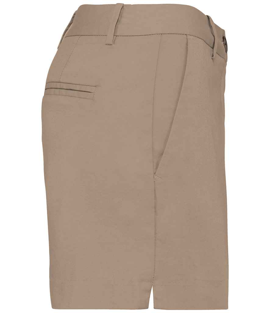 Native Spirit Ladies Chino Shorts in Wet Sand, side view
