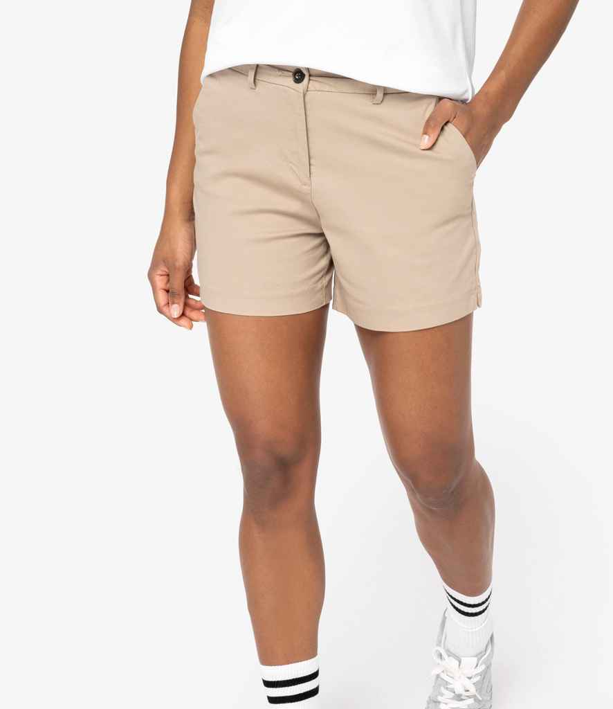 Native Spirit Ladies Chino Shorts in Wet Sand