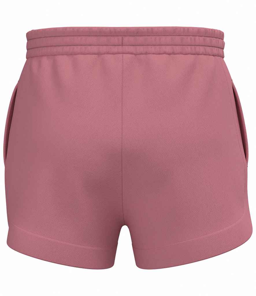 Native Spirit Ladies French Terry Shorts in Antique Rose, back view