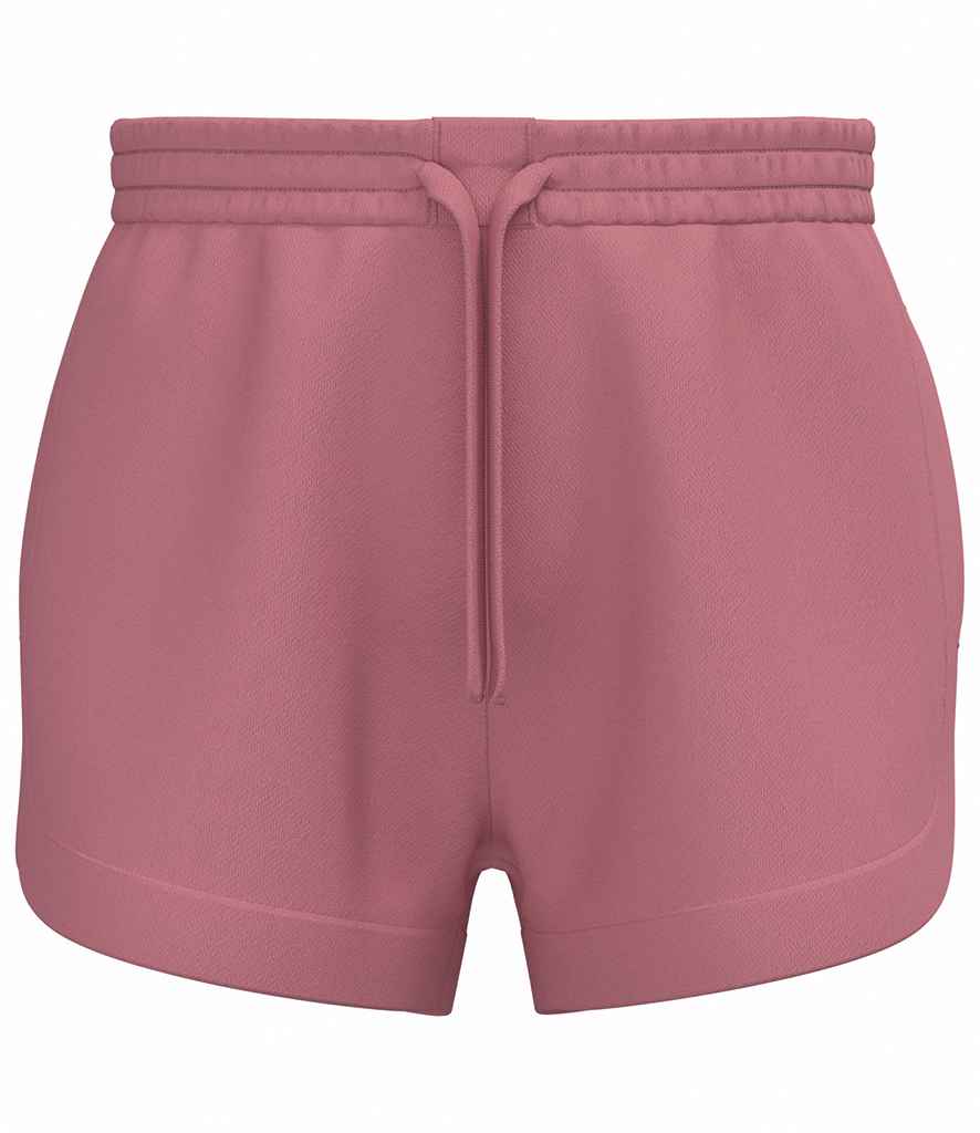Native Spirit Ladies French Terry Shorts in Antique Rose, front view