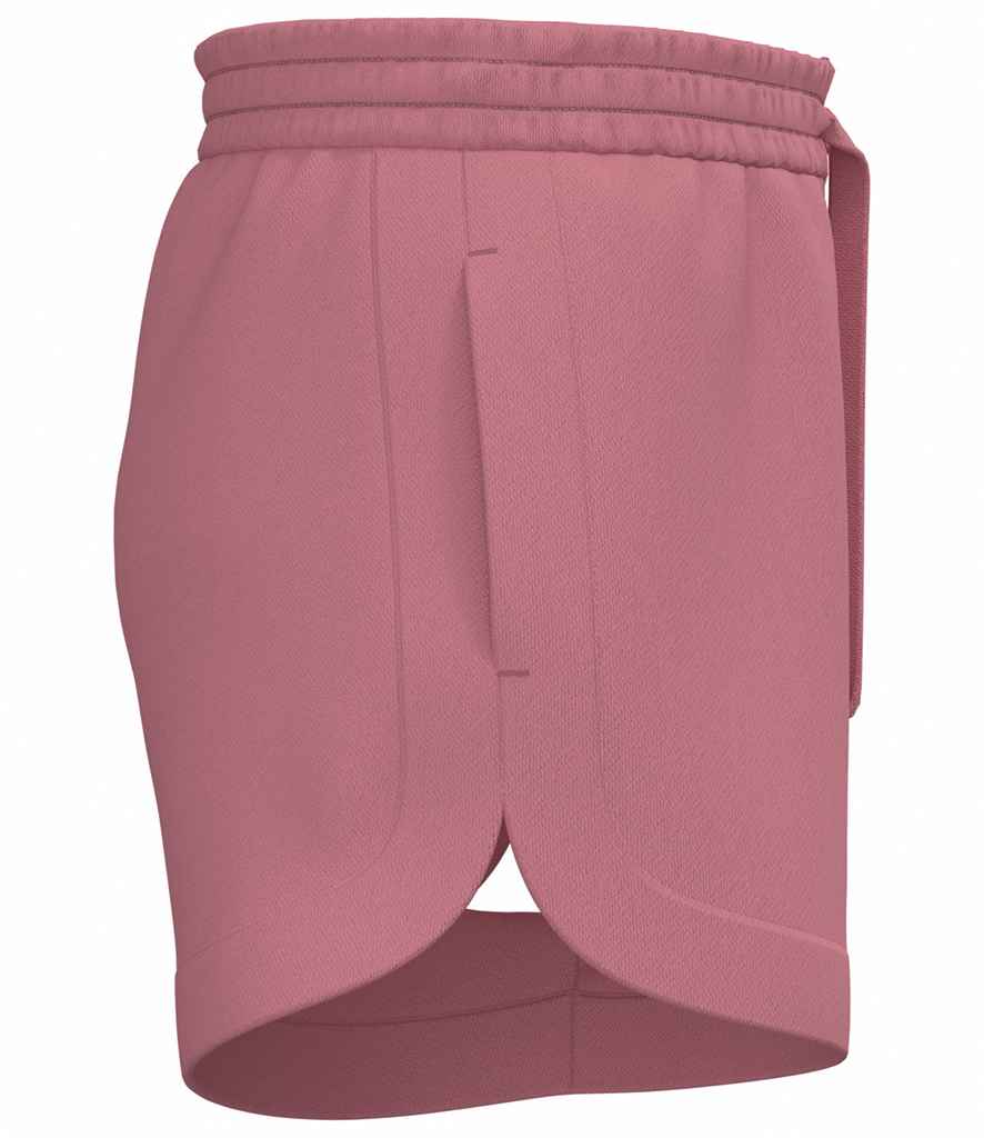 Native Spirit Ladies French Terry Shorts in Antique Rose, side view