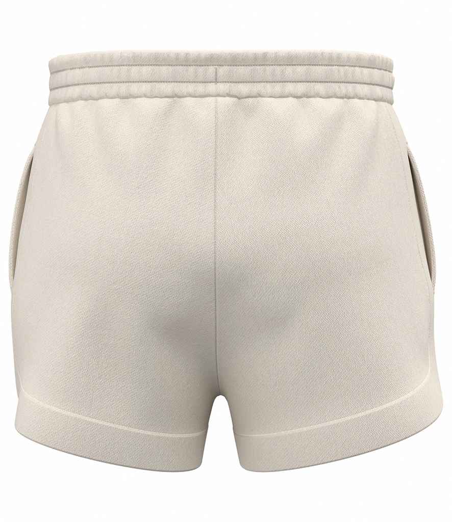 Native Spirit Ladies French Terry Shorts in Ivory, back view