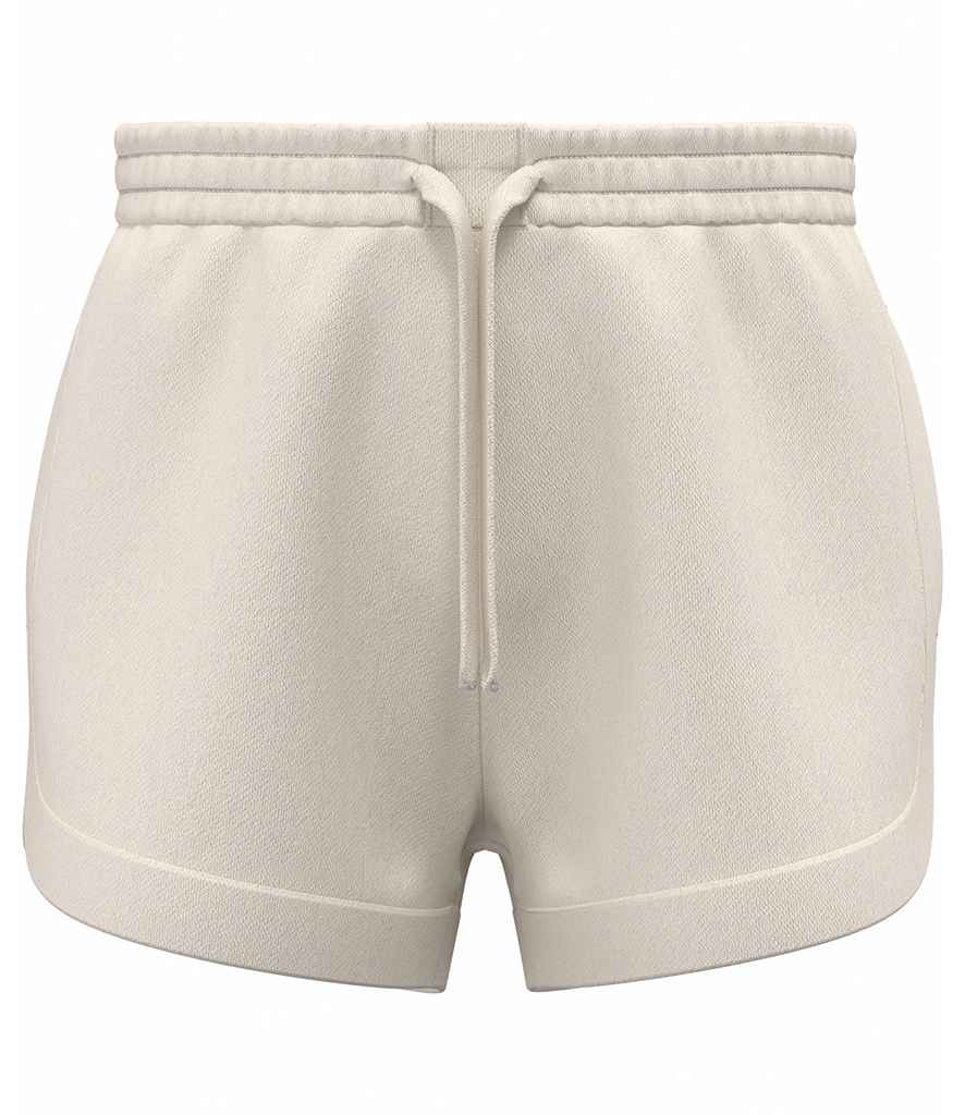 Native Spirit Ladies French Terry Shorts in Ivory, front view