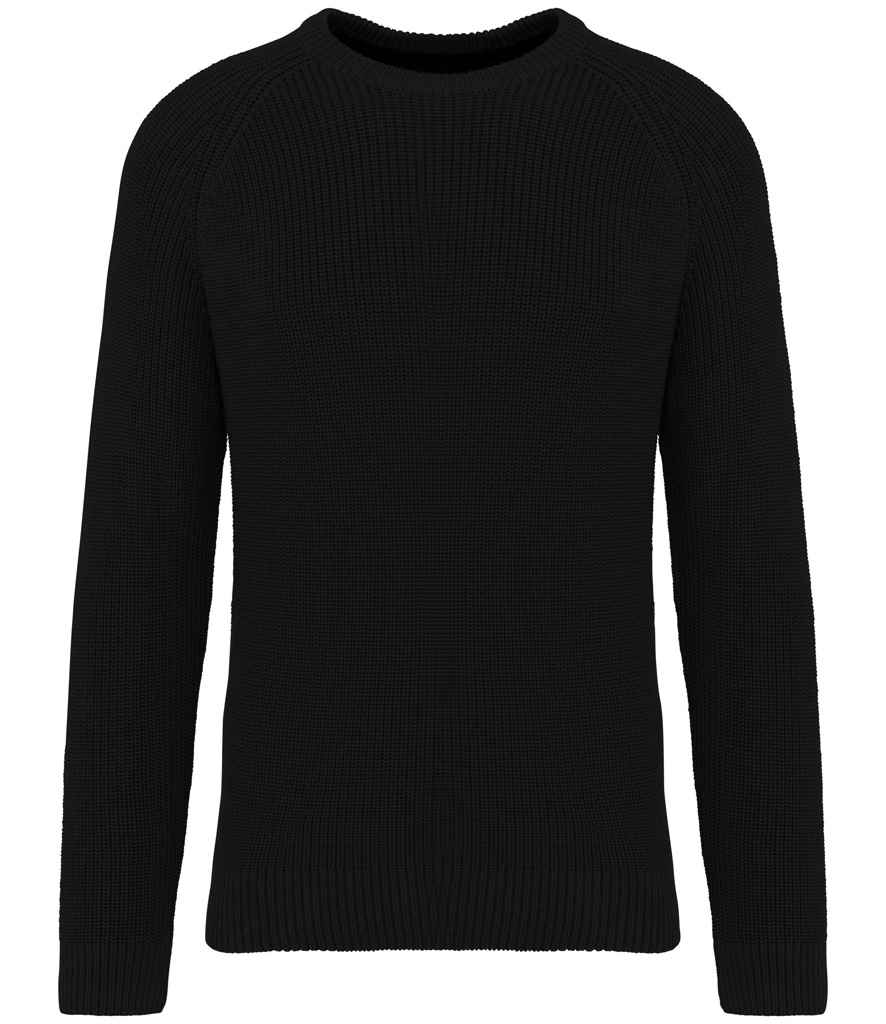 Native Spirit Chunky Knit Sweater in Black, front view