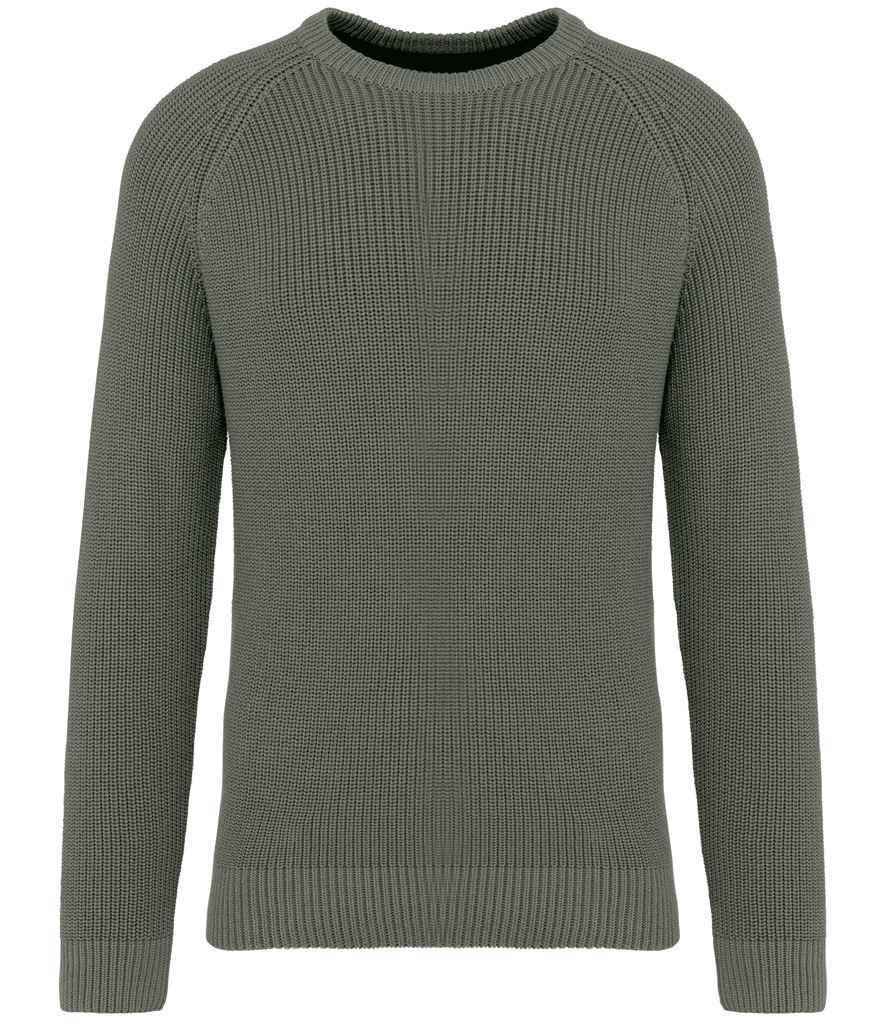 Native Spirit Chunky Knit Sweater in Organic Khaki, front view