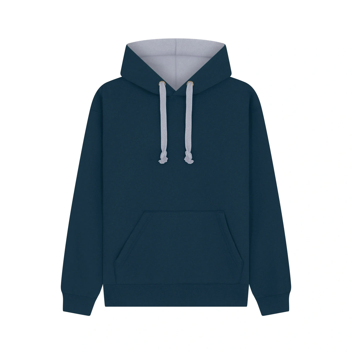 Cotton Ridge W73 Eclipse Premium contrast Hoodie in Navy/Grey