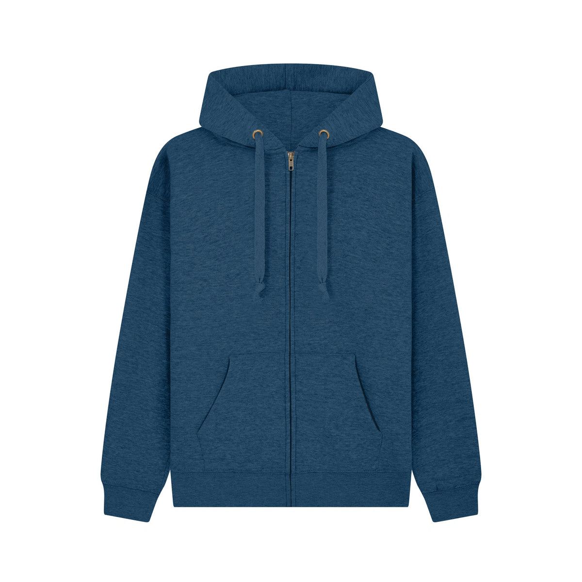 Cotton Ridge W88 Cassini Premium Zip Hoodie in Navy Melange