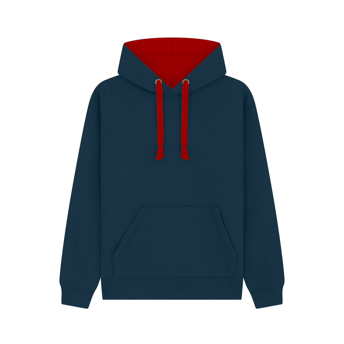 Cotton Ridge W73 Eclipse Premium contrast Hoodie in Navy/Red