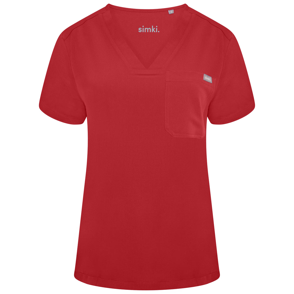 Simki Nova One Pocket Scrub Top - BEH-4957 in Burgundy, image 8