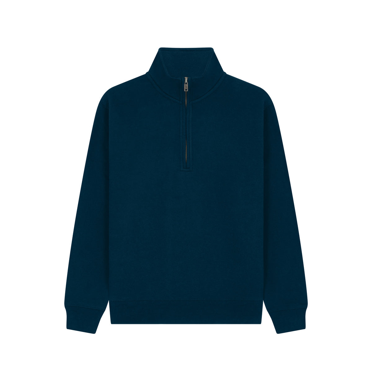 Cotton Ridge W75 Lunar Premium Quarter Zip Sweatshirt in Oxford Navy, front view