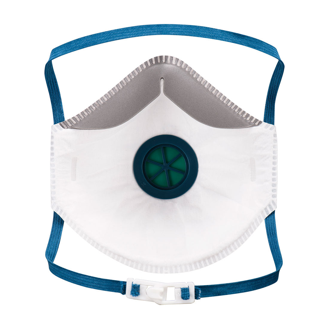 Portwest P211 Moulded FFP2 Valved Respirator (Pk10) in White, back view